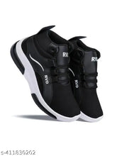 Black mesh kids' casual shoes with lace-up fastening, memory foam insole, printed net pattern. Ideal for boys aged 5-6 years to 11-12 years. Machine washable. Made in India